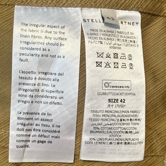 STELLA McCartney Runway Cinch Peplum Waisted Logo Buttoned Fitted Jacket Blazer - Picture 16 of 16